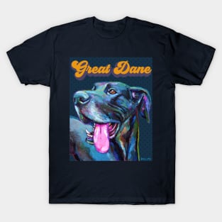 Great Dane Retro by Robert Phelps T-Shirt